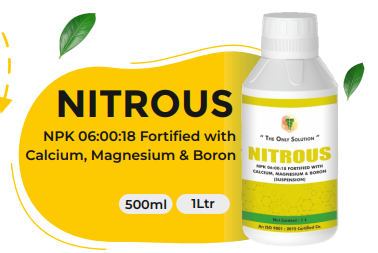 NITROUS (NPK 06:00:18 Fortified with Calcium, Magnesium & Boron)
